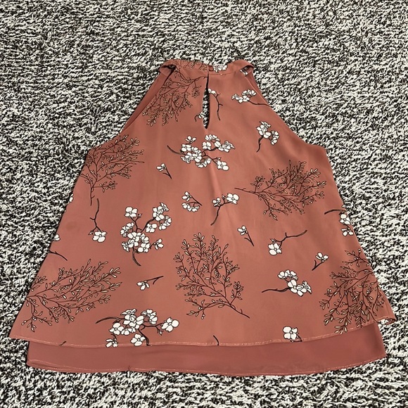 Beautiful Rose + Olive sienna floral size small mock neck blouse. Gently used. - Picture 6 of 12